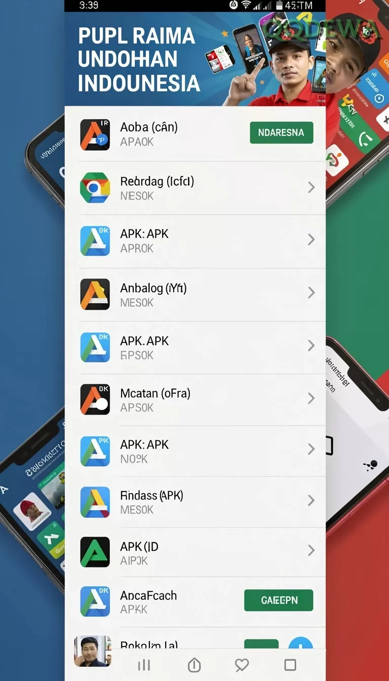Cuplikan layar menu unduhan qqdewa untuk perangkat Android